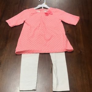 Carter’s 5t Neon Pink and White Girls Set